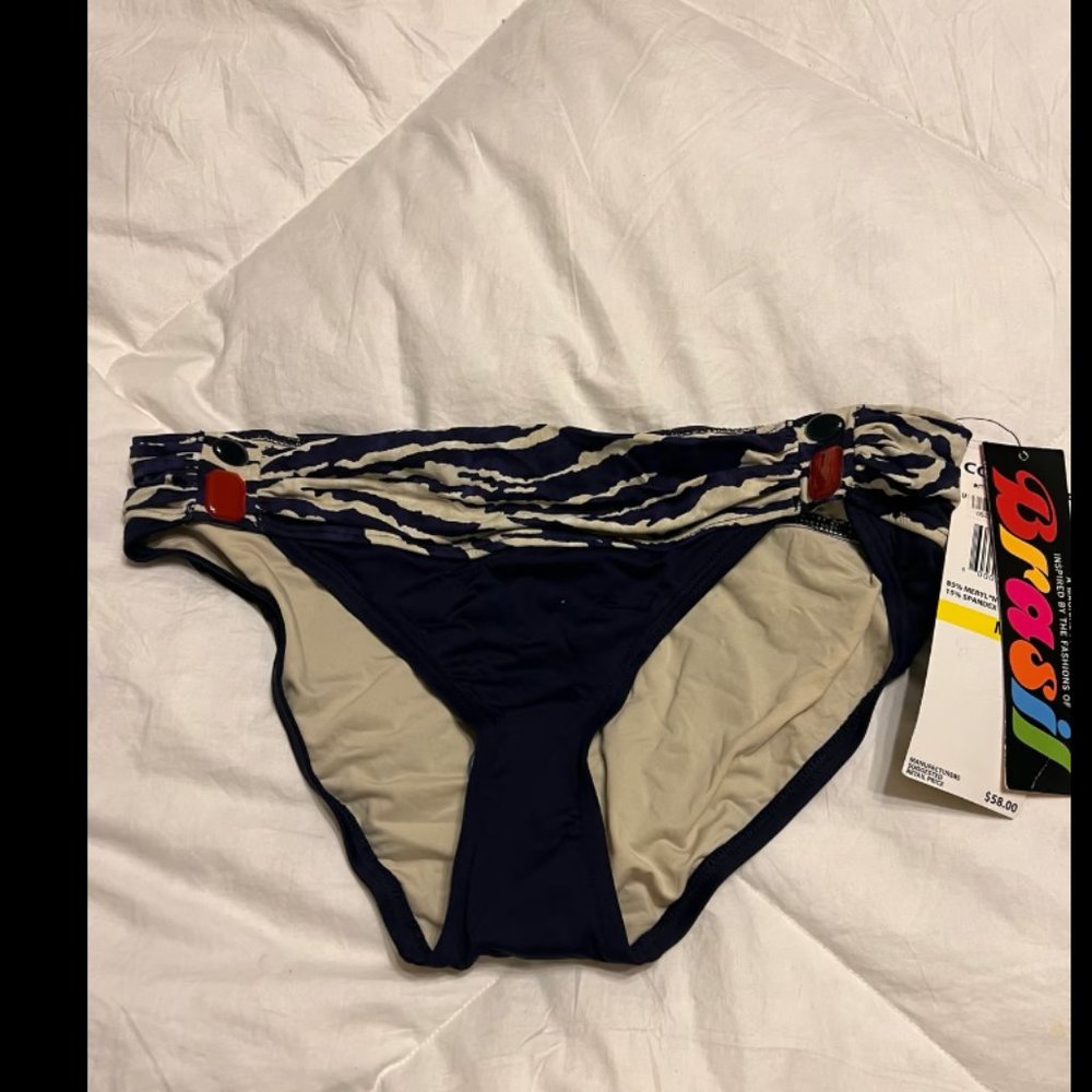 Coco Reef navy and tan bikini bottom size M women’s swimsuit